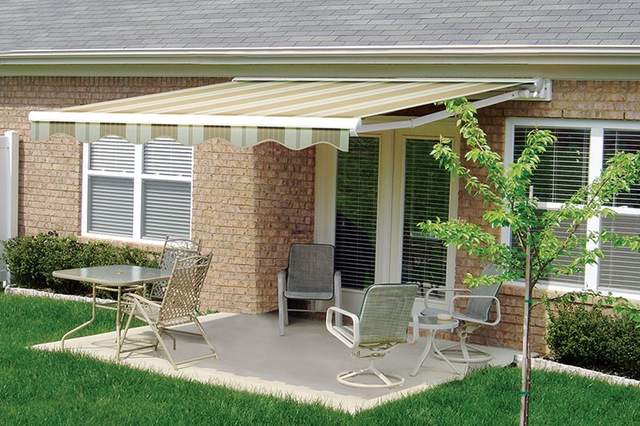 Custom residential awning on a Rochester home